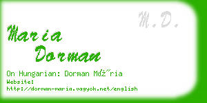 maria dorman business card